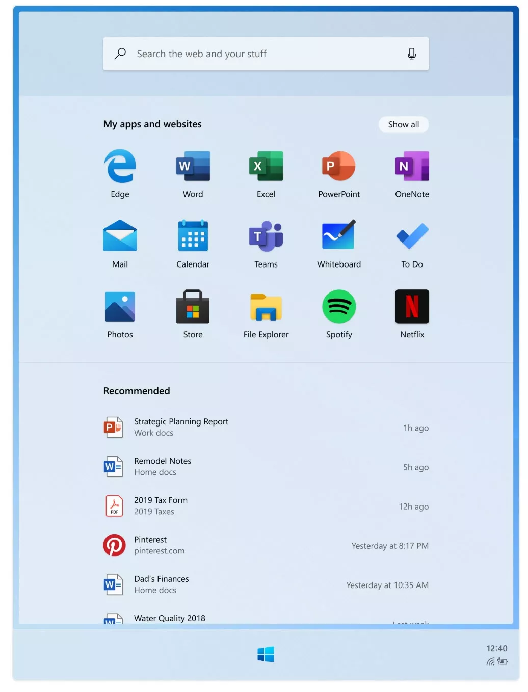 Windows 10x File Explorer