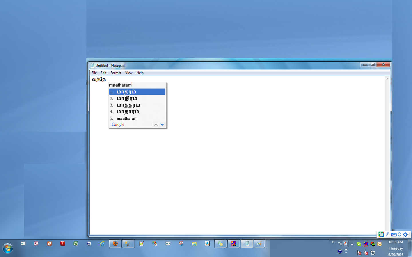 desktop notepad windows 7