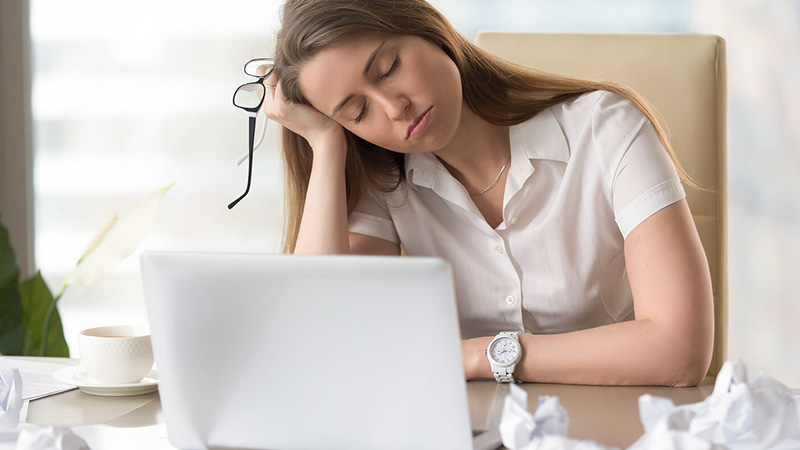 Laptop User Sleeping