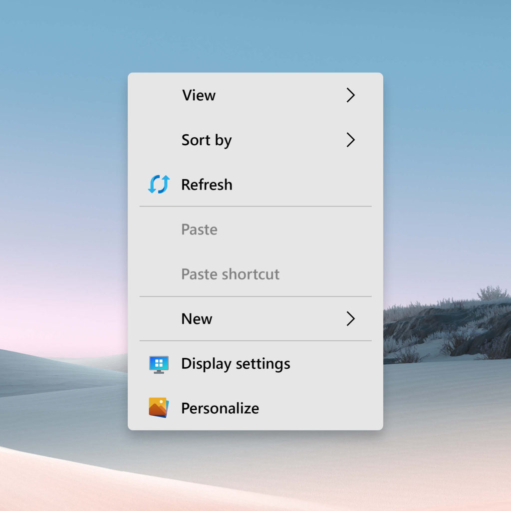 Fluent Design Context Menu