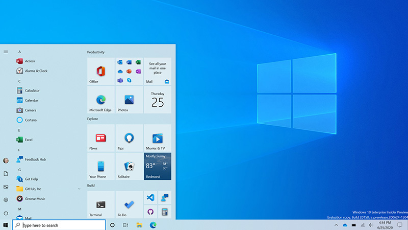 New Start Menu Light