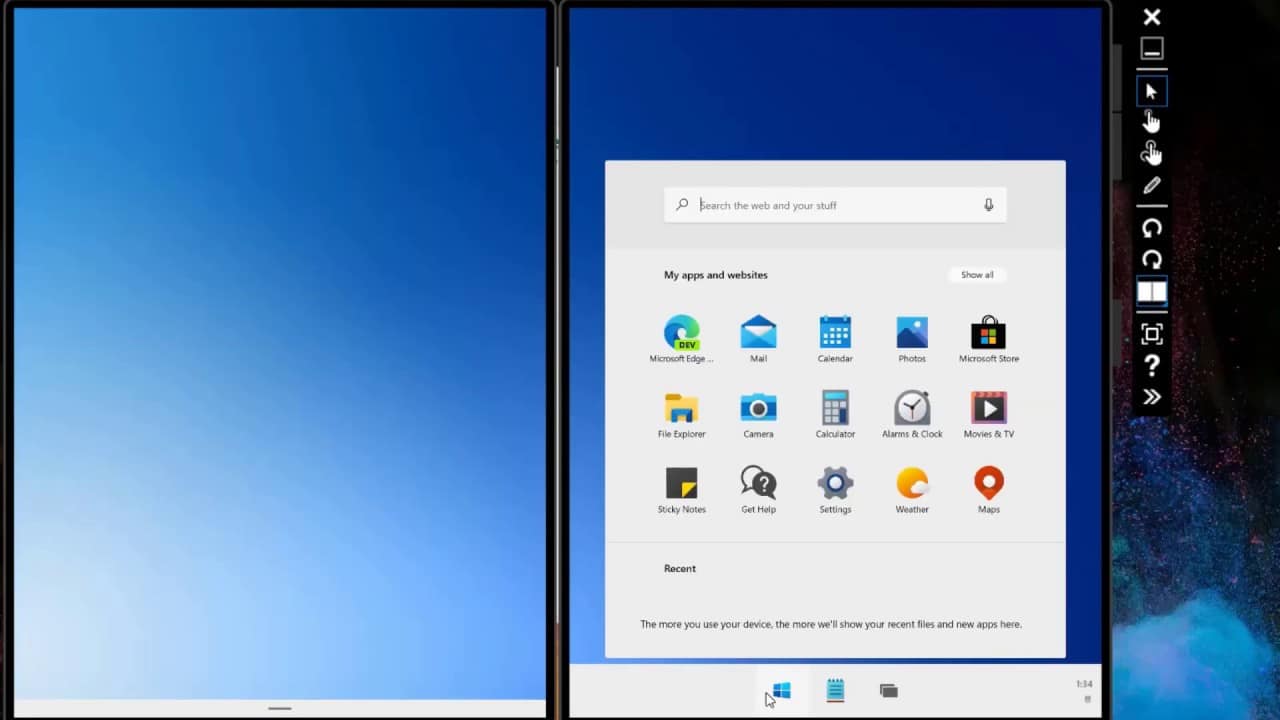 Windows 10x video image