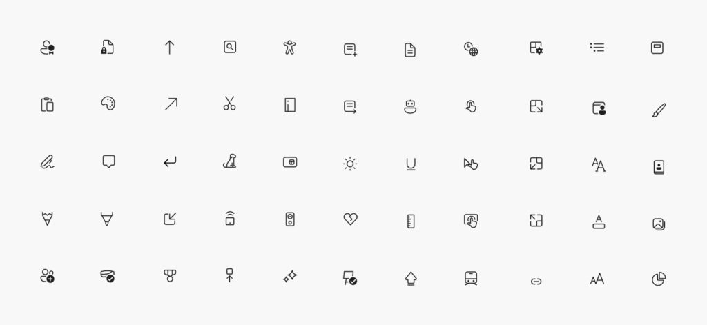 Fluent Mono Line Icons